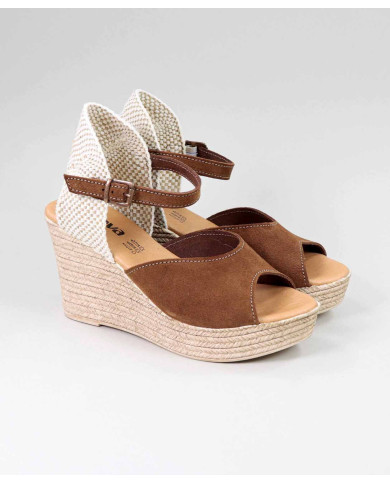 Sandalias Cunha con apertura frontal Lady Ginova