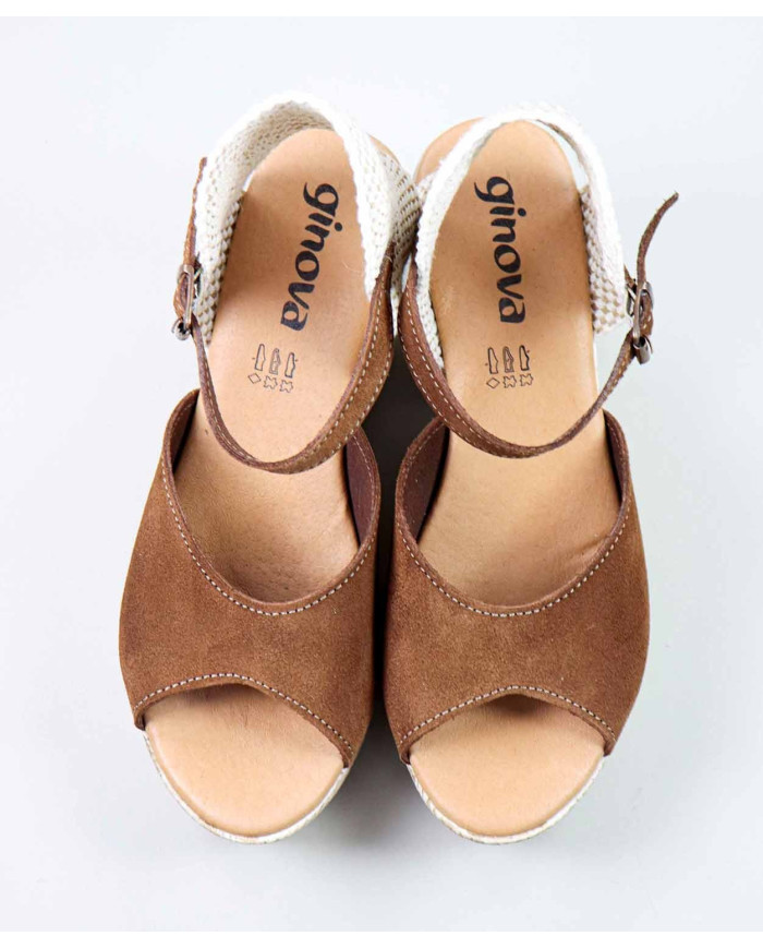 Sandalias Cunha con apertura frontal Lady Ginova