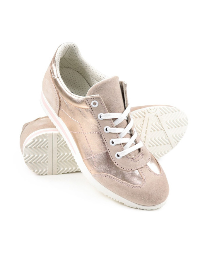 Zapatos Lady Ginova en piel metálica