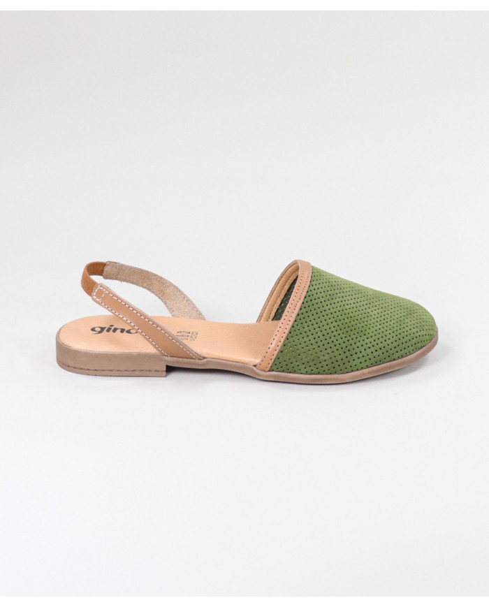 Green Sandals by Senhora Ginova Perforated