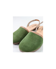 Green Sandals by Senhora Ginova Perforated