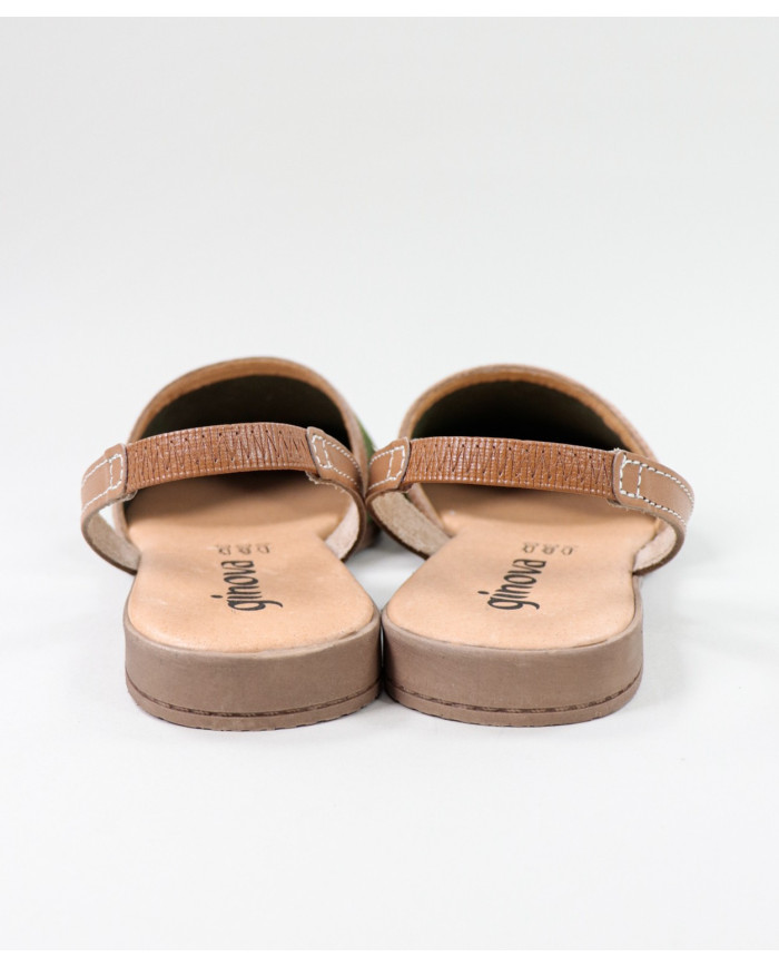 Green Sandals by Senhora Ginova Perforated
