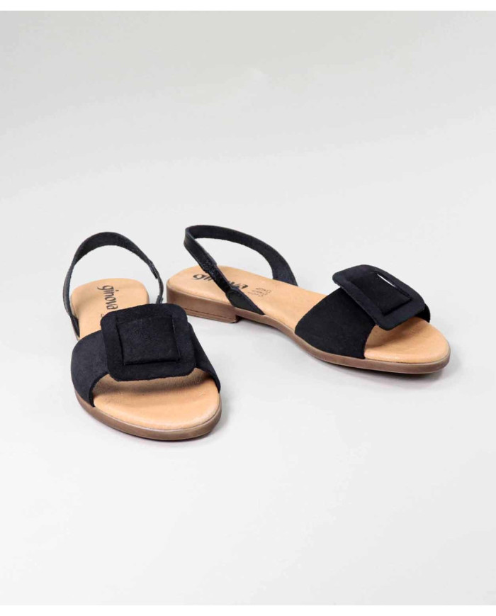 Rasa sandals with Square Aplique by Madame Ginova