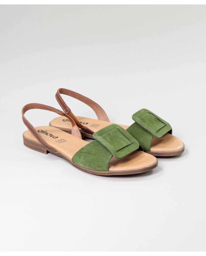 Rasa sandals with Square Aplique by Madame Ginova