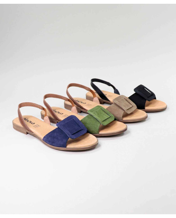 Rasa sandals with Square Aplique by Madame Ginova
