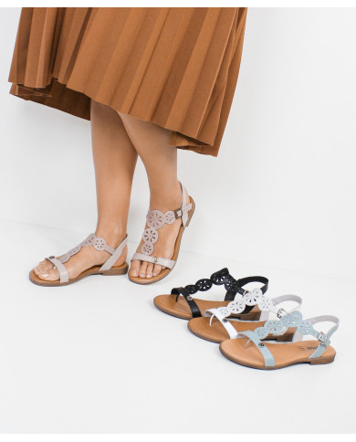 Sandals of Lady with Apertar Strip