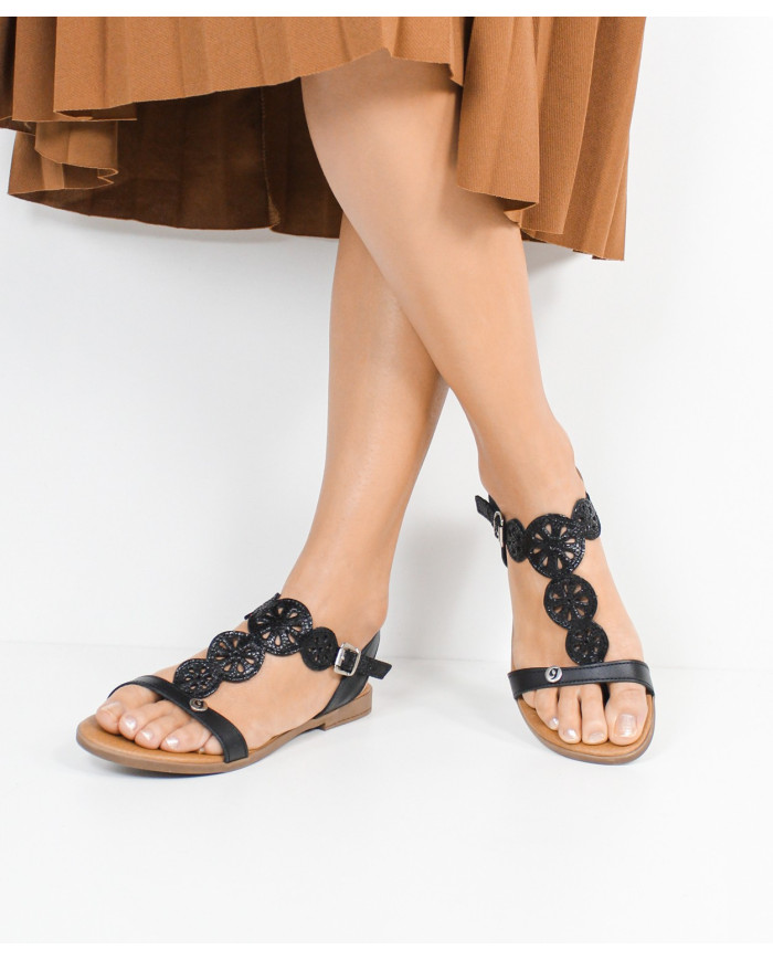 Sandals of Lady with Apertar Strip