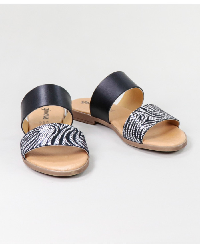 Ms. Ginova Slippers with Two Strips