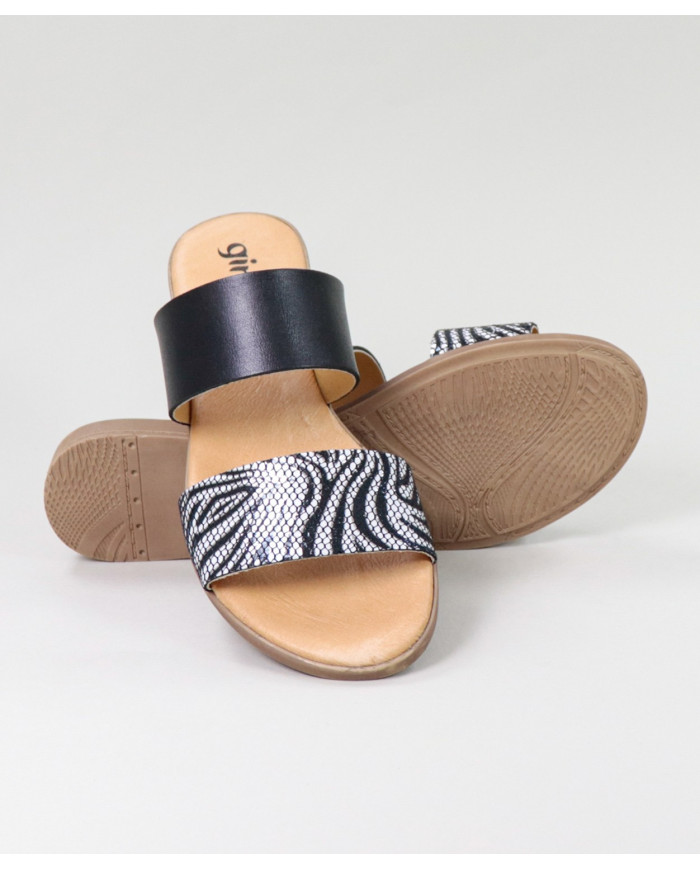 Ms. Ginova Slippers with Two Strips