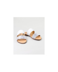 Ms. Ginova Slippers with Strips Decorated