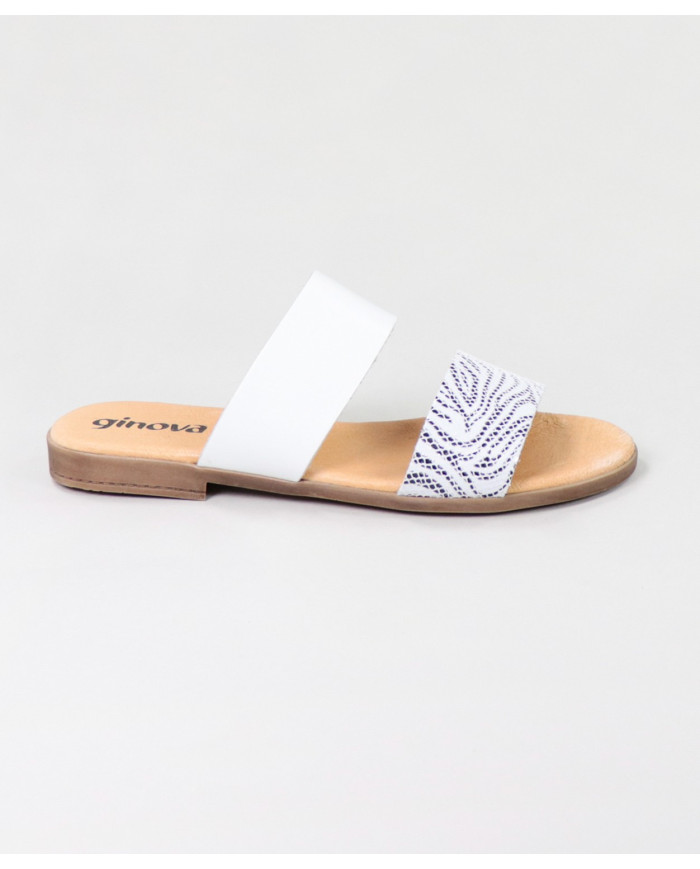 Ms. Ginova Slippers with Two Strips