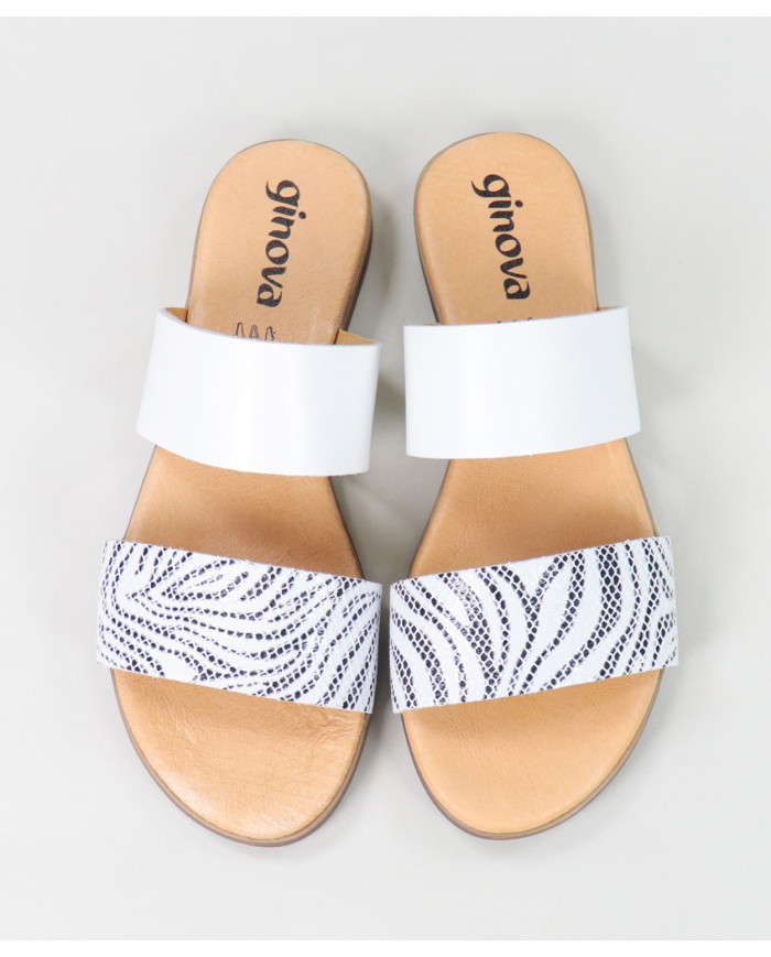 Ms. Ginova Slippers with Two Strips