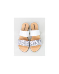 Ms. Ginova Slippers with Strips Decorated