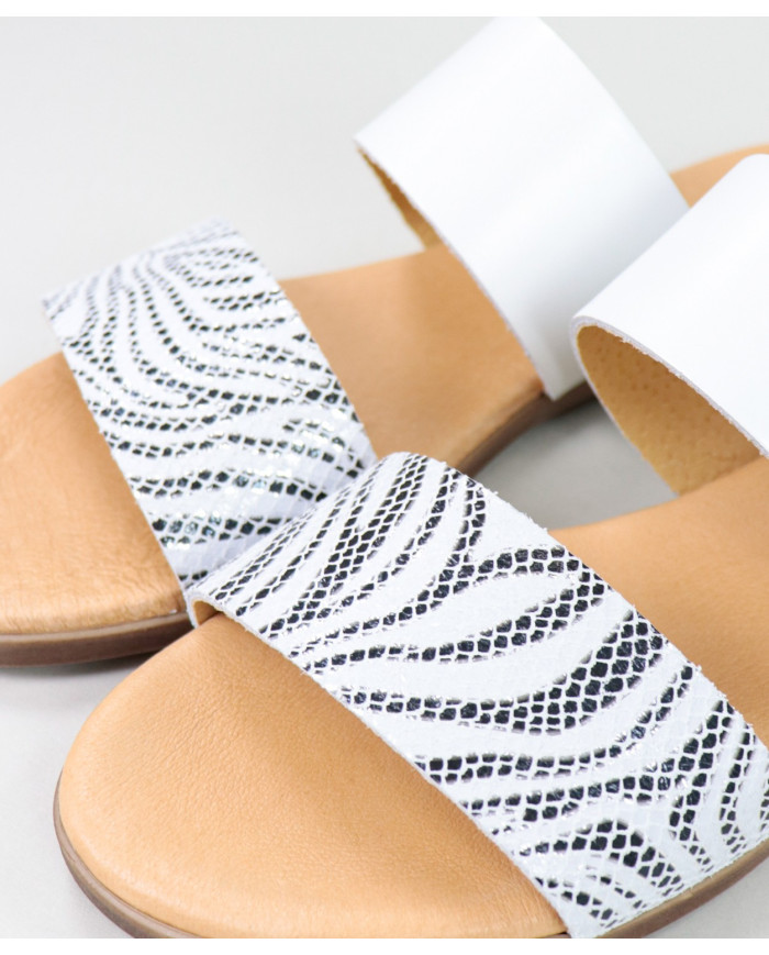 Ms. Ginova Slippers with Two Strips