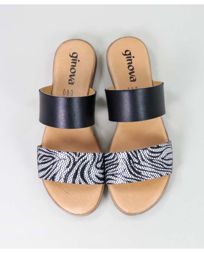 Ms. Ginova Slippers with Two Strips
