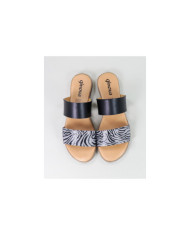 Ms. Ginova Slippers with Two Strips