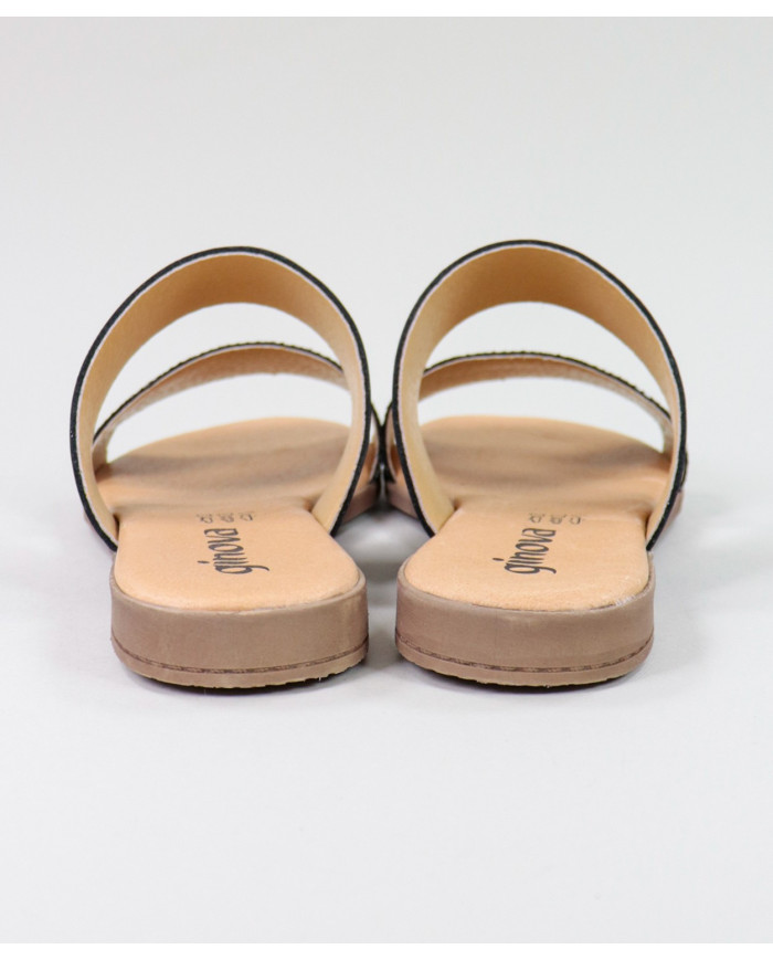 Ms. Ginova Slippers with Two Strips