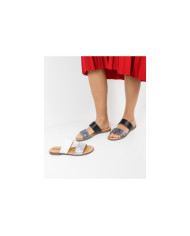 Ms. Ginova Slippers with Strips Decorated