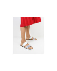 Ms. Ginova Slippers with Strips Decorated