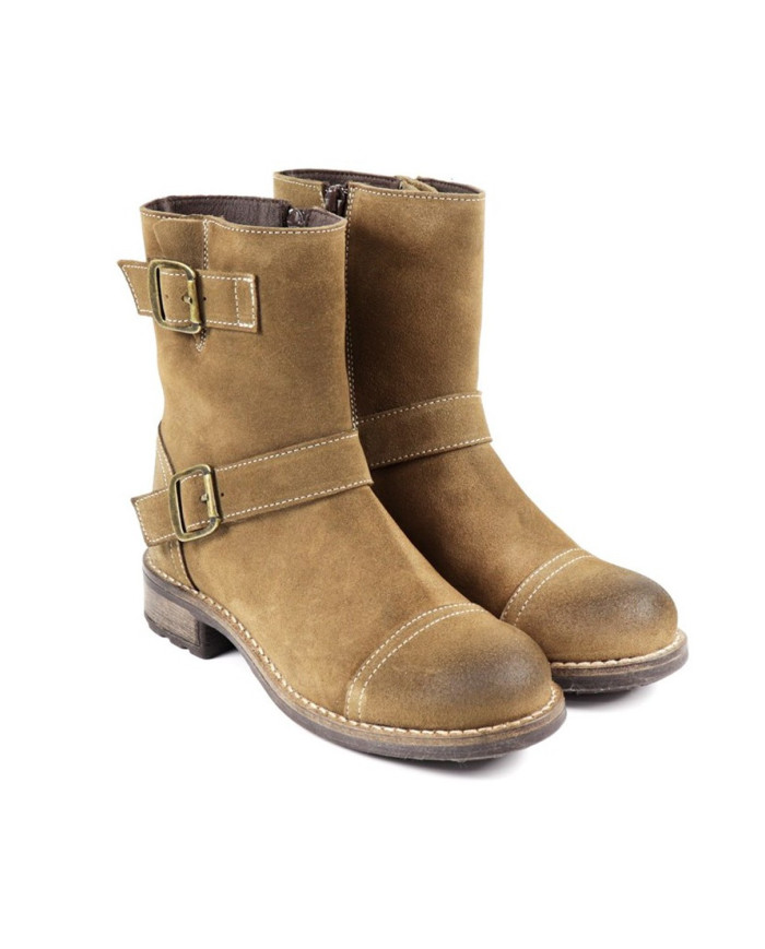Ladies' Boots in Taupe with Ginova Buckles