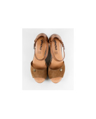 Camel de Senhora Ginova Sandals Closed Back