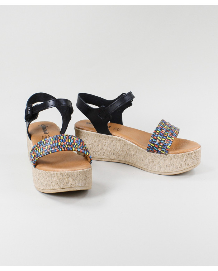 Sandalias de Senhora Ginova con cinta grabada