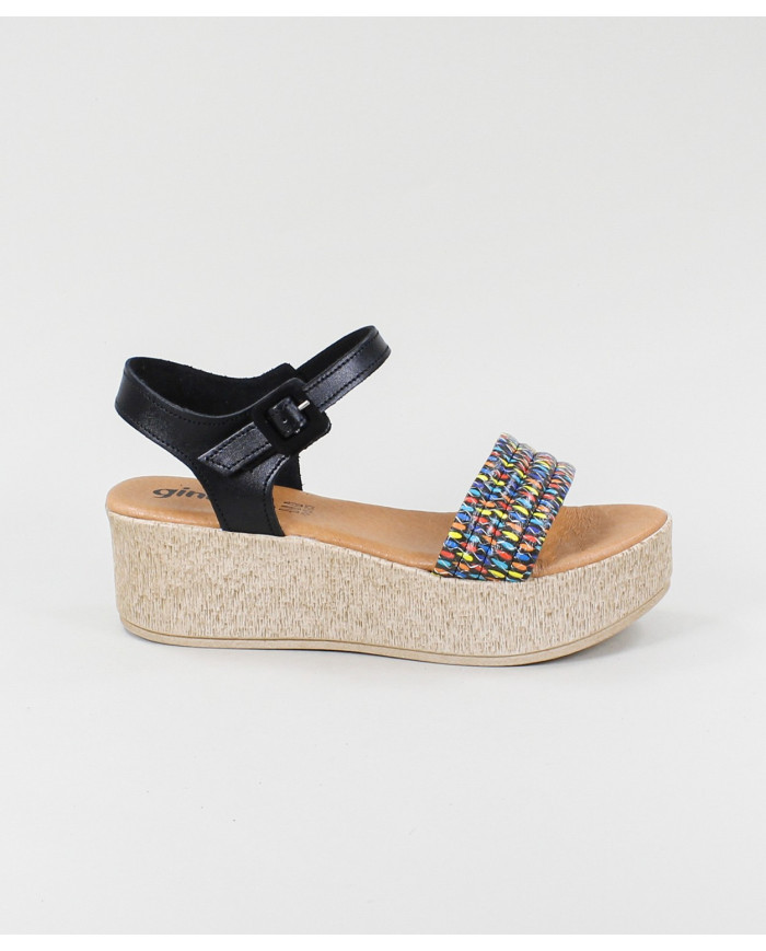 Sandálias Multicolorida de Senhora Ginova com Tira Gravada