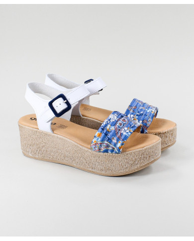 Sandalias de Senhora Ginova con cinta grabada