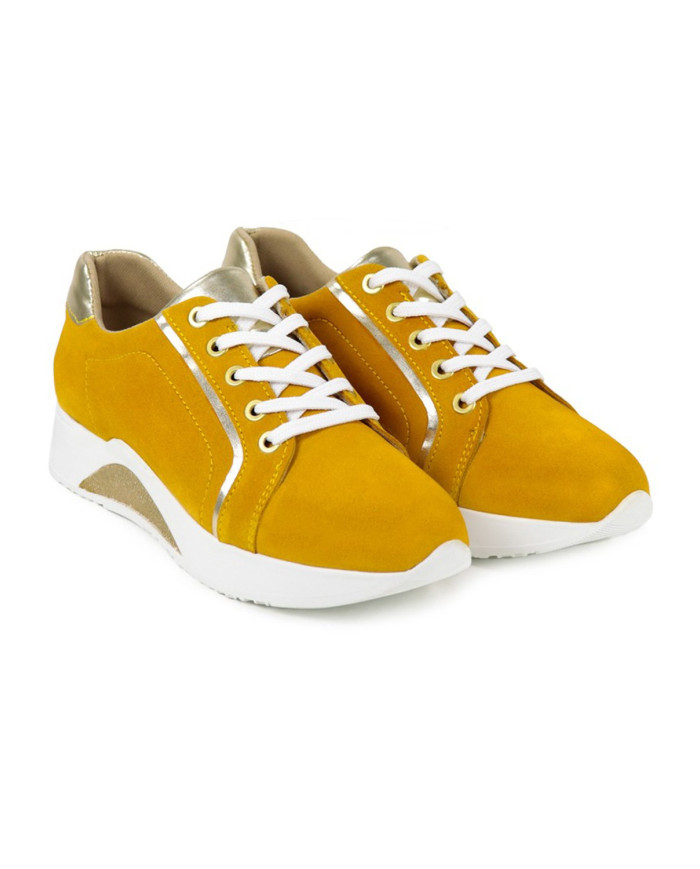 Women's shoes Ginova Yellows with Golden Details