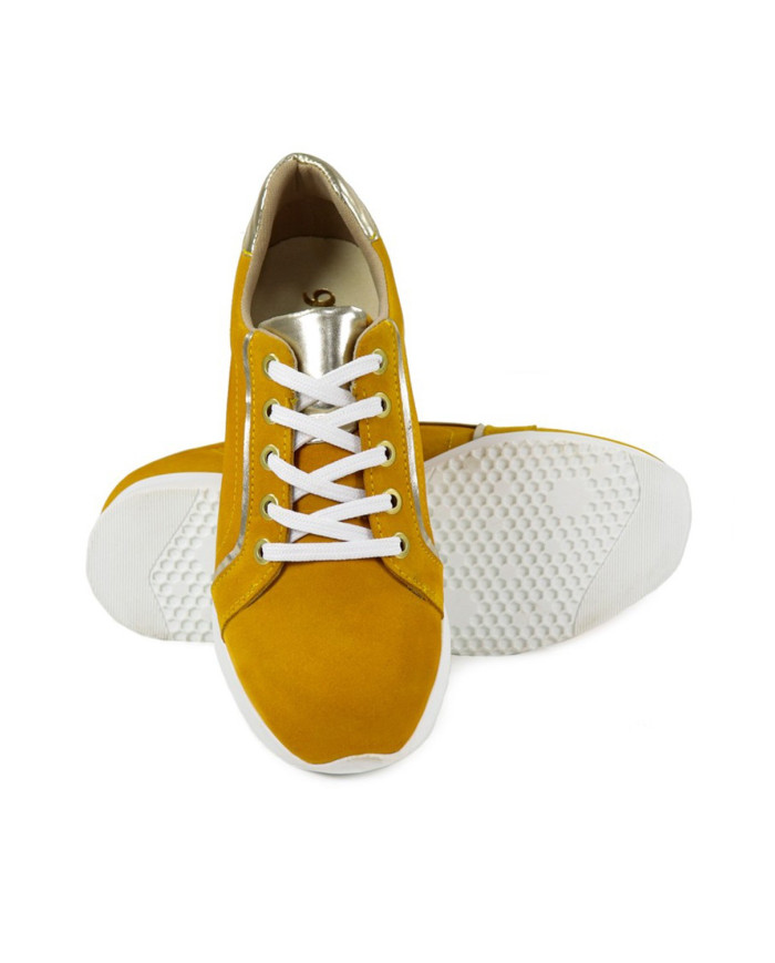 Women's shoes Ginova Yellows with Golden Details