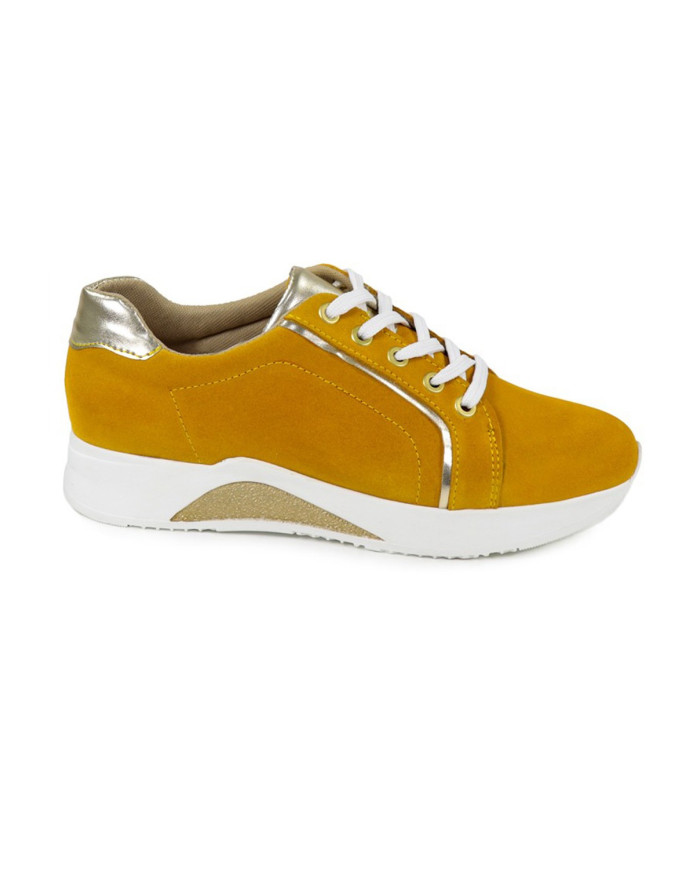 Women's shoes Ginova Yellows with Golden Details