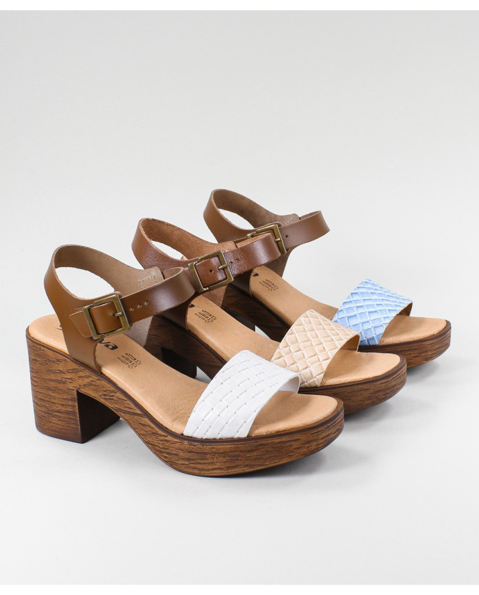 Sandalias de Senhora Ginova con Tira Decorada