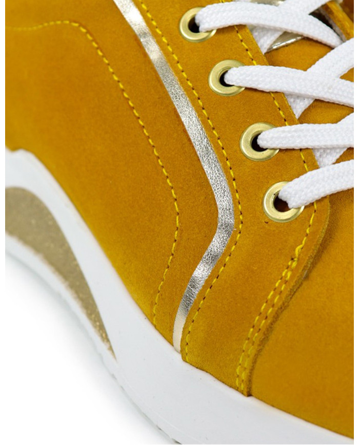 Women's shoes Ginova Yellows with Golden Details