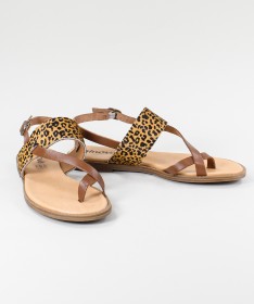 Sandálias de Senhora Ginova Leopardo