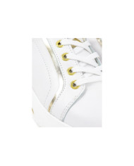 White Ginova Women Sneakers with Golden Details