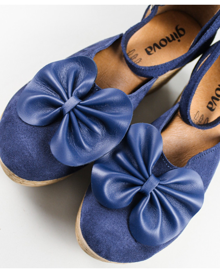 Blue Sandals by Senhora Ginova with Laço