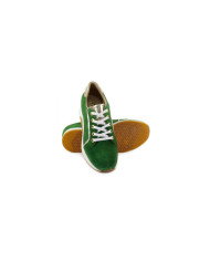 Green Ginova Women's Trainers with Golden Details