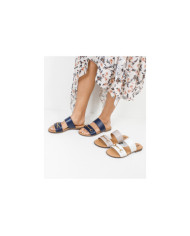 Ladies Slippers with Golden Aplique