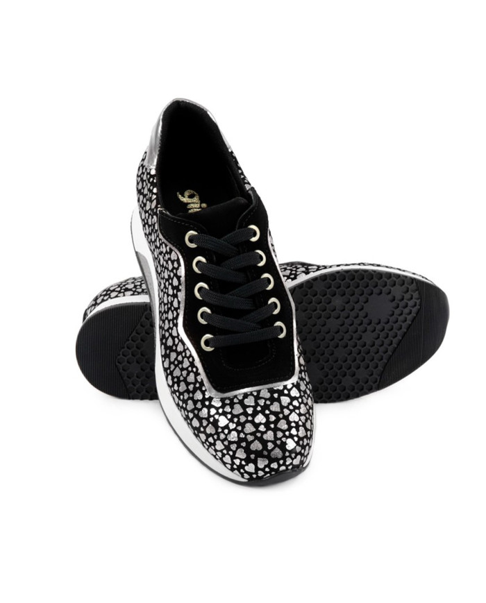 Women's shoes Ginova Silvers with Pattern Hearts