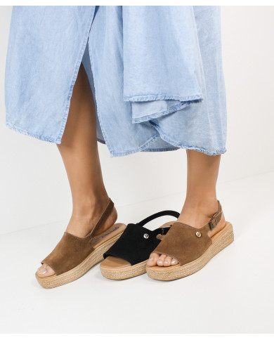 Sandalias en Camurça con Wedge Ginova