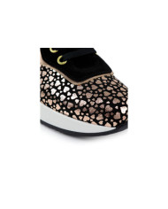 Ginova Woman Sneakers in OuroRosa with Pattern Hearts