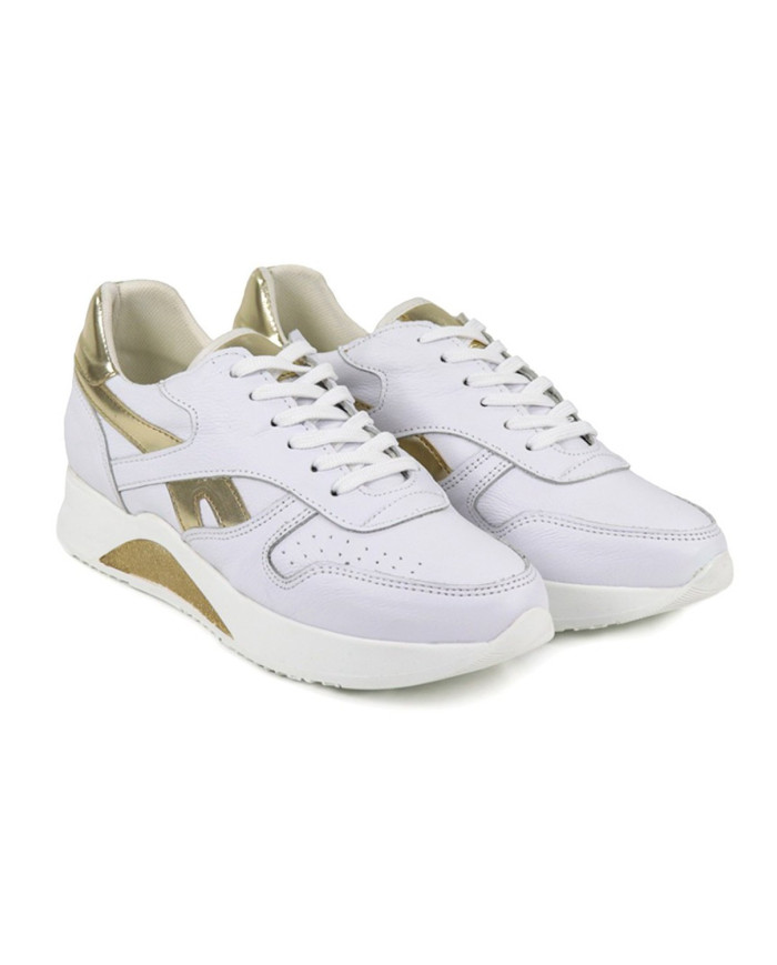 Mujeres Ginova White Trainers con detalles