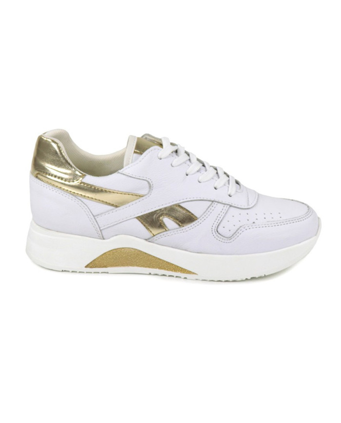 Mujeres Ginova White Trainers con detalles