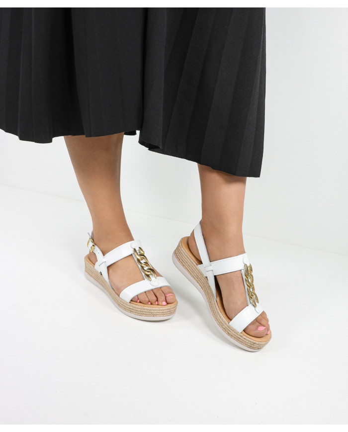 Sandalias Lady Ginova con Cadena de Oro