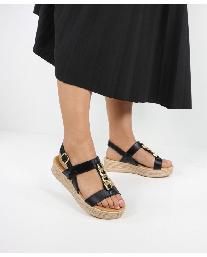 Sandalias Lady Ginova con Cadena de Oro