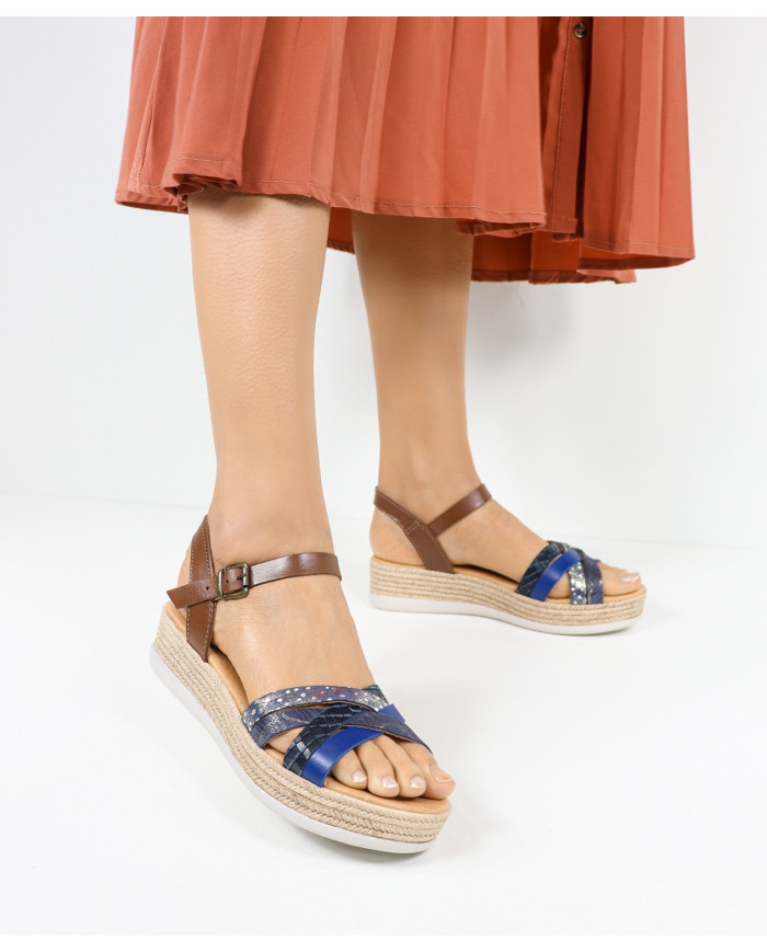 Sandals by Madame Ginova with Cross Strips
