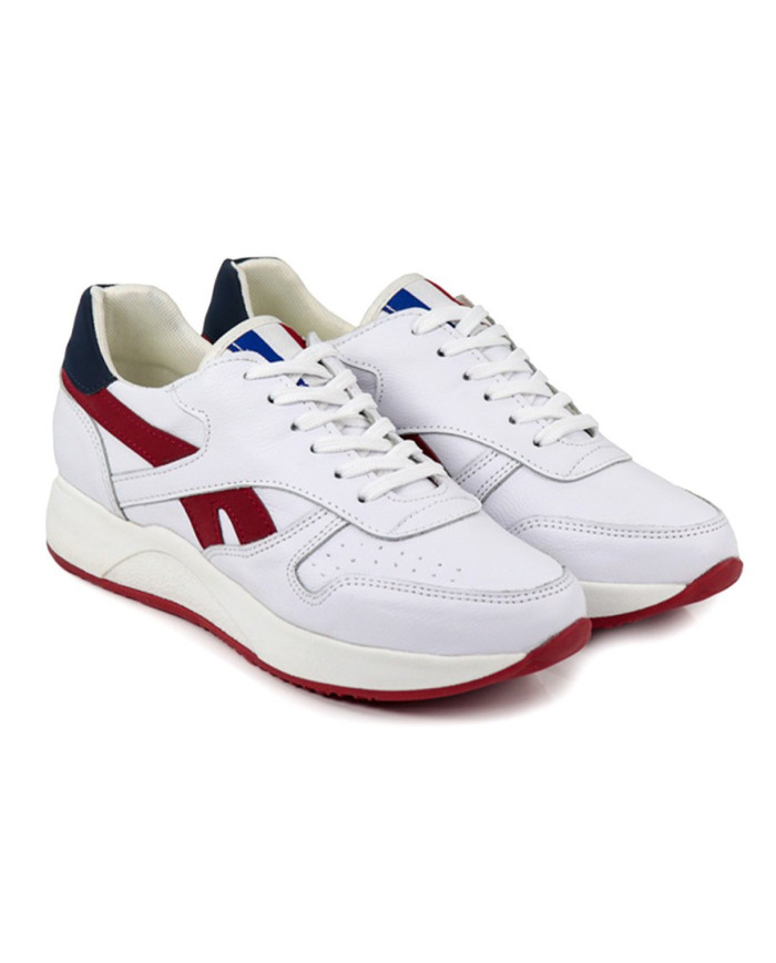 White and Red Ginova Woman Sneakers with Details