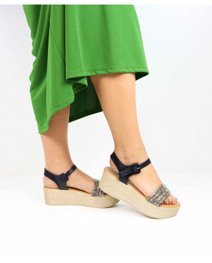 Sandalias de Senhora Ginova con cinta grabada