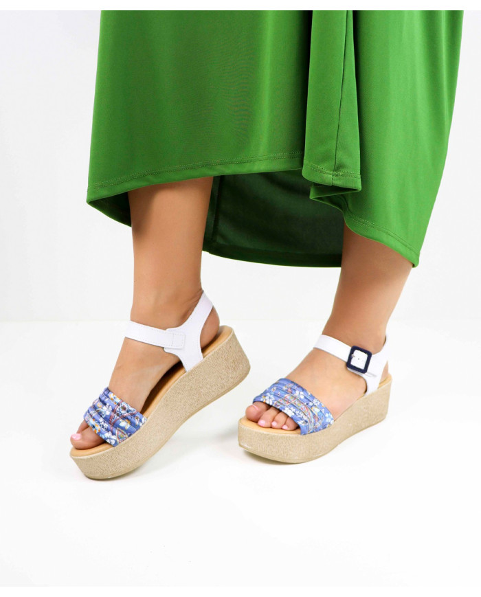 Sandalias de Senhora Ginova con cinta grabada