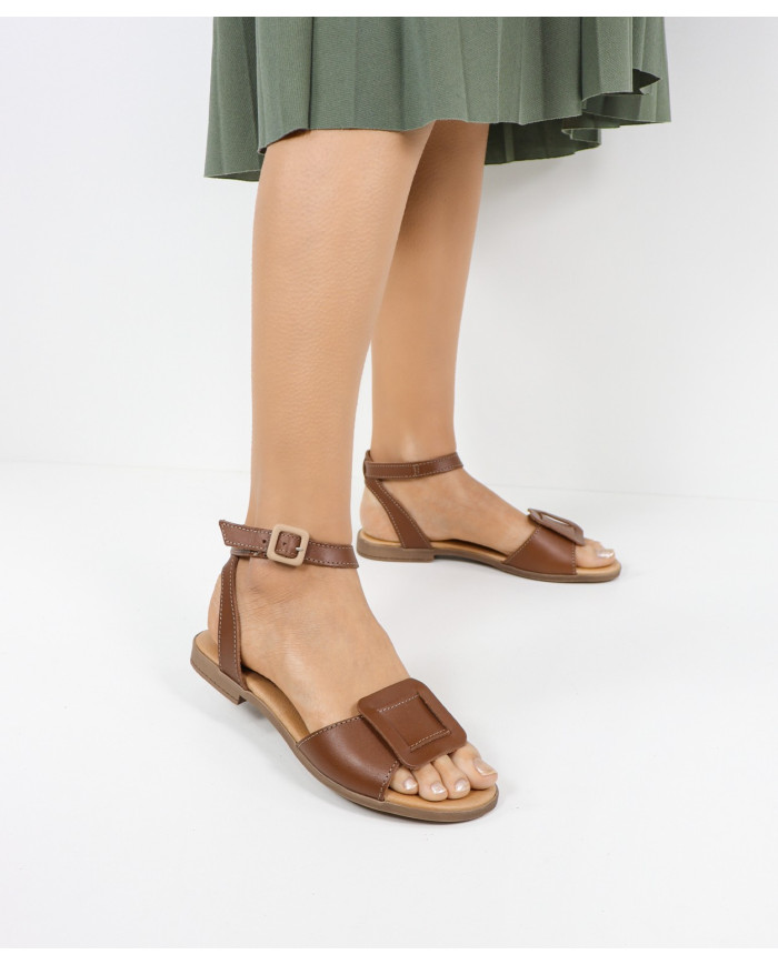 Lower sandals of Lady Ginova with Frontal Aplique